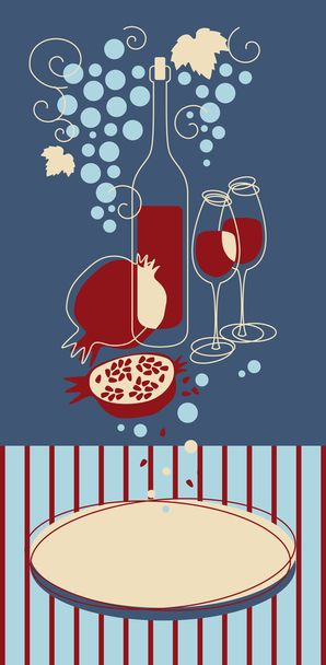 Banner de vino tinto
 - Vector, Imagen