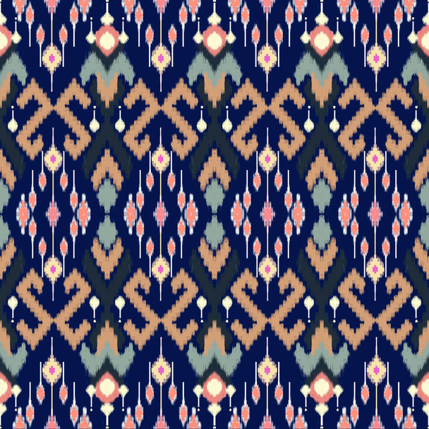 Clásico africano Ikat paisley bordado y mezcla de punto tailandés embroidery.geometric étnica oriental patrón sin costura tradicional , - Foto, Imagen