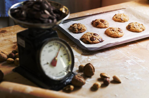 自家製のチョコレート チップ クッキーの食品写真レシピ - 写真・画像