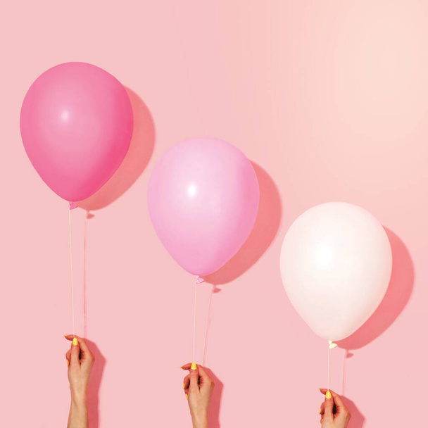 A Ombre pink balloons - Valokuva, kuva
