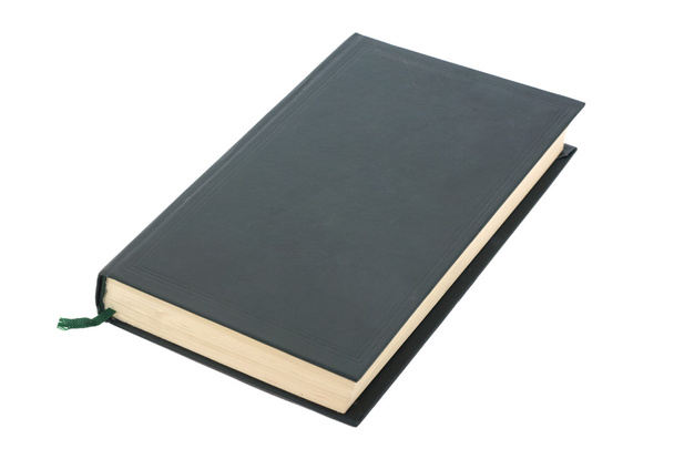 One green blank book with bookmark - Foto, immagini