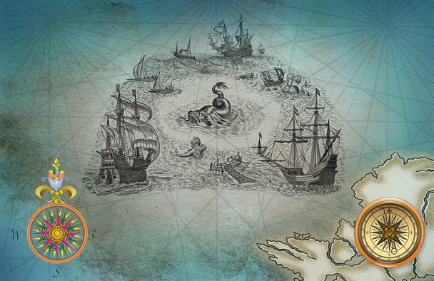 Pirate map - Photo, image