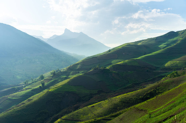 Majestic mountain scenery in the North West Vietnam. Landscape and travel concept - Valokuva, kuva