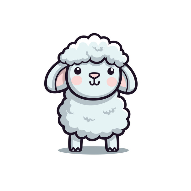 Sheep. Sheep hand-drawn illustration. Vector doodle style cartoon illustration - Vector, afbeelding