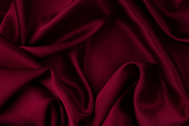 Beautiful burgundy abstraction from silk - Foto, Imagem