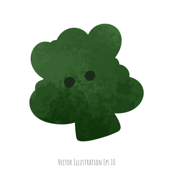 green tree on white - Vector, Image