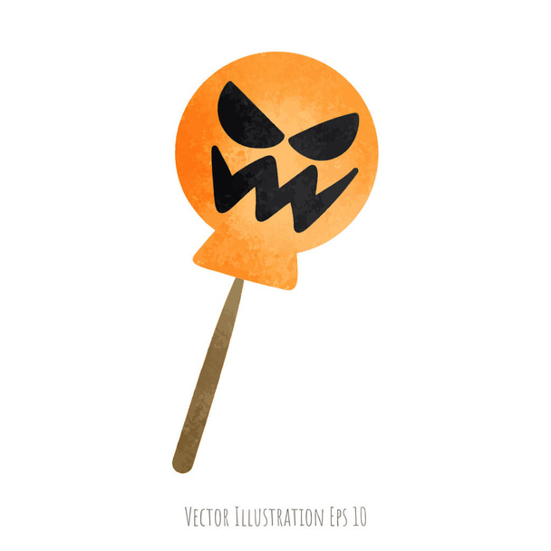 Ghost Face Candy hand drawn in halloween day , isolated on white background  ,vector illustration EPS 10 - Vetor, Imagem