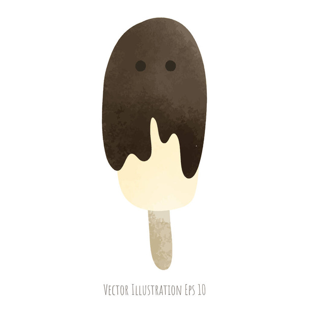 cartoon ice cream vector illustration - Vector, Image