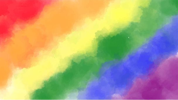 Abstract colorful watercolor background.Hand painted watercolor. vector. Pride Month LGBTQ concept. - Vector, Image