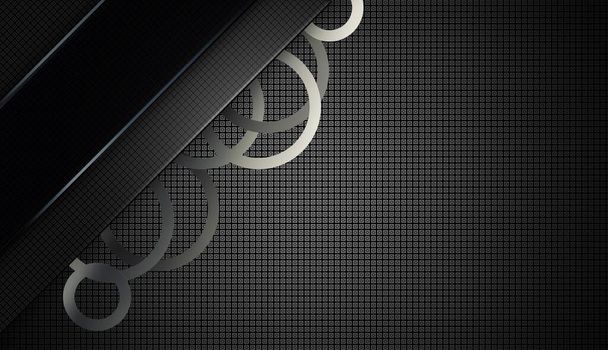 Background with Black and White Shapes, Abstract Design, Textured Layer, Pattern, Geometric Figures - Photo, image