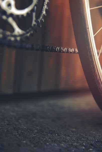 Close up van een fiets keten - Foto, afbeelding