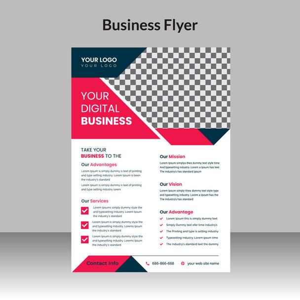Modèle de couverture de brochure de conception de prospectus d'entreprise et d'agence de marketing numérique - Vecteur, image