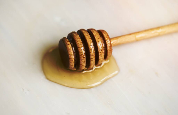 Βιολογικό μέλι τροφίμων ιδέα συνταγή φωτογραφία - Φωτογραφία, εικόνα