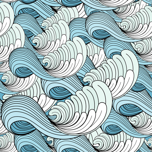 Graphic texture of the waves - Vector, Image