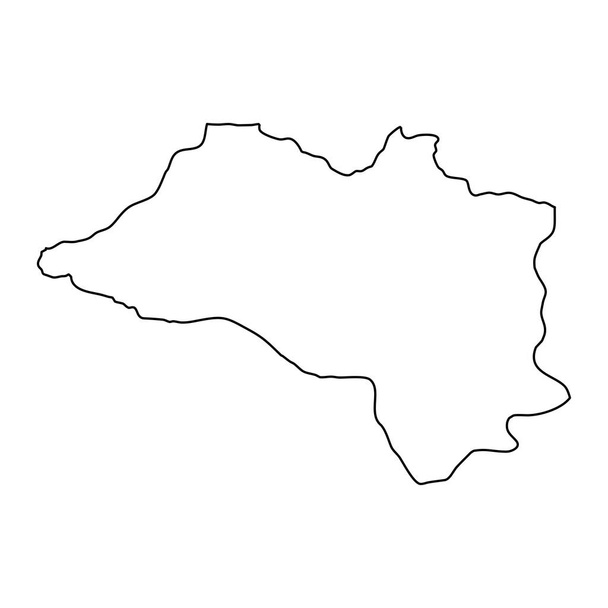 Ordun maakunnan kartta, Turkin hallintoalueet. Vektoriesimerkki. - Vektori, kuva