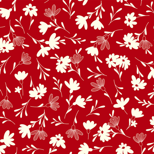 Cute floral pattern perfect for textile design, - Vector, Image