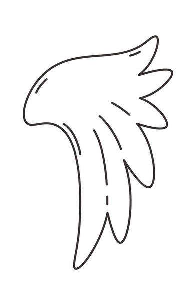 Bird Lined Wing Vector Illustration - Vector, Image