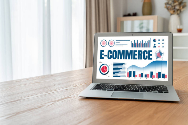 E-commerce data software provide modish dashboard for sale analysis to the online retail business - Valokuva, kuva