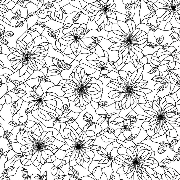 Floral seamless pattern. Diagonal flower lines pattern background. Flat abstract flower lines pattern. Straight stripes texture background. Line pattern Vector illustration background. - Vettoriali, immagini