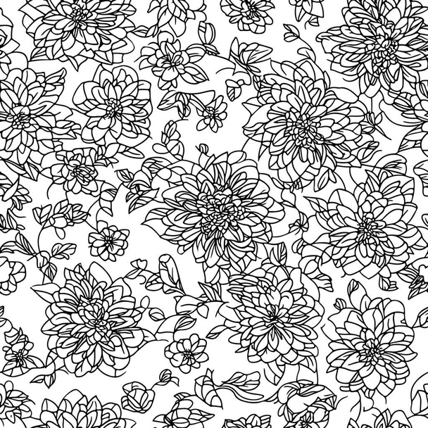Floral seamless pattern. Diagonal flower lines pattern background. Flat abstract flower lines pattern. Straight stripes texture background. Line pattern Vector illustration background. - Vector, Imagen
