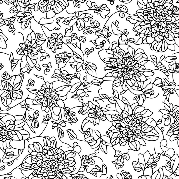 Floral seamless pattern. Diagonal flower lines pattern background. Flat abstract flower lines pattern. Straight stripes texture background. Line pattern Vector illustration background. - Вектор, зображення