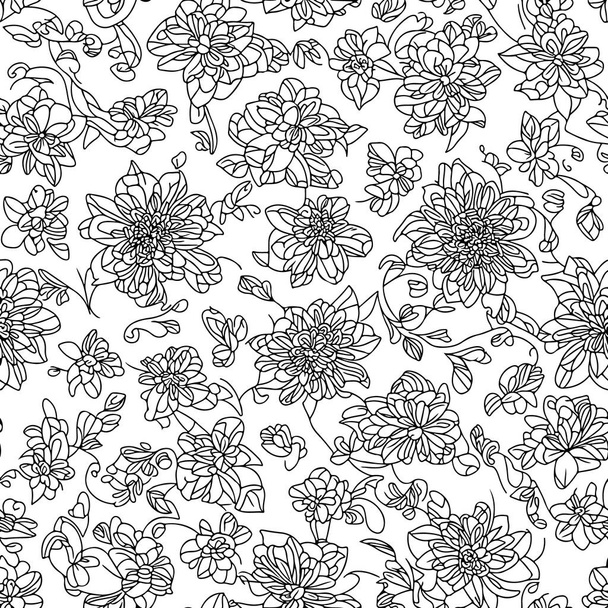 Floral seamless pattern. Diagonal flower lines pattern background. Flat abstract flower lines pattern. Straight stripes texture background. Line pattern Vector illustration background. - Vektori, kuva