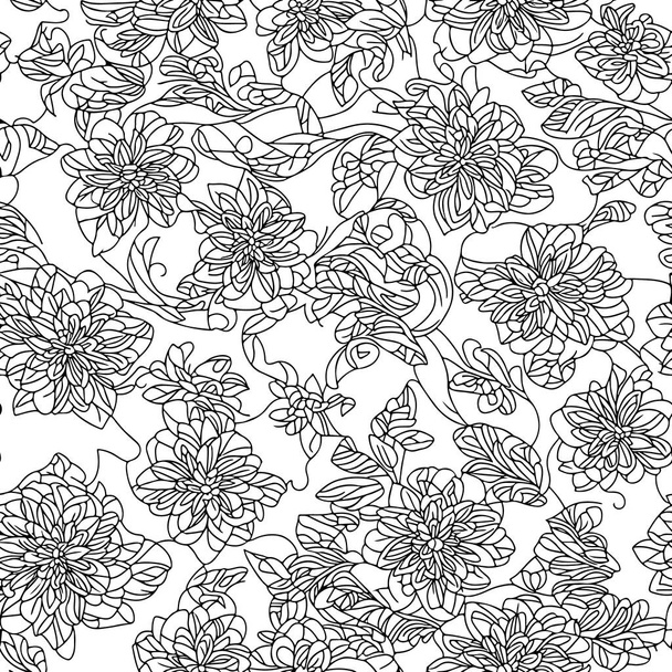 Floral seamless pattern. Diagonal flower lines pattern background. Flat abstract flower lines pattern. Straight stripes texture background. Line pattern Vector illustration background. - Vecteur, image