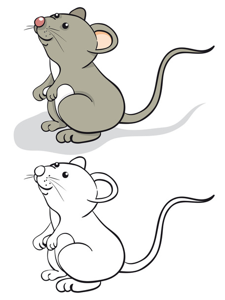 Ratón divertido
 - Vector, Imagen