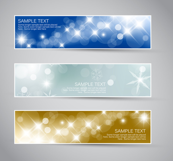 Set of vector christmas - New Year banners - Vector, Image