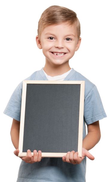 Boy with blackboard - Foto, Imagem