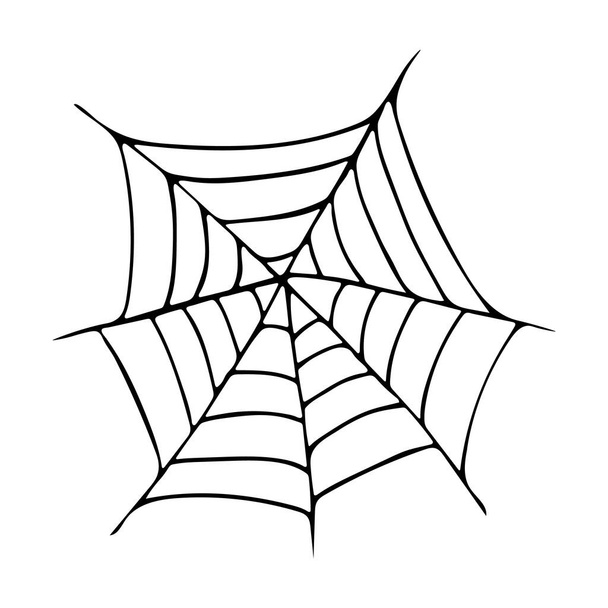 Black web on white background Vector illustration. - Вектор, зображення