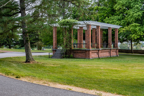 Rostrum nel cimitero nazionale dei soldati, Gettysburg Pennsylvania USA - Foto, immagini