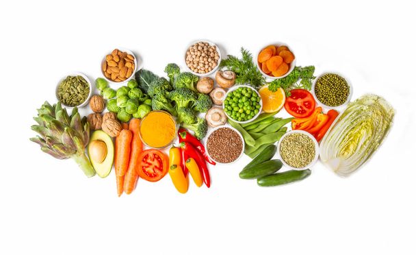 Healthy diet vegetables background. Clean and detox eating. - Foto, Bild
