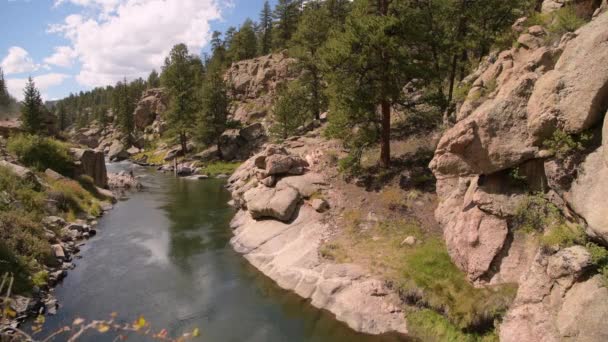 Jedenaście mil kanionu i South Platte River połowów w Kolorado - Materiał filmowy, wideo