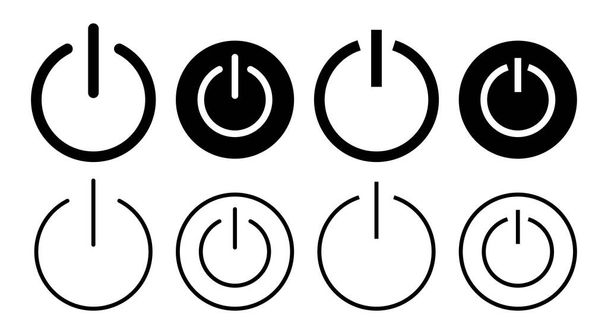 Power icon set illustration. Power Switch sign and symbol. Electric power - Vector, Image
