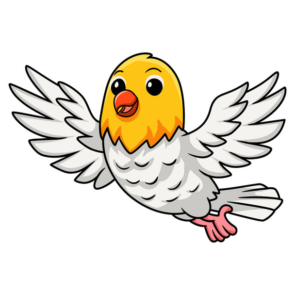Vektor-Illustration von Nettem Opalin blassem Brachvogel Cartoon Fliegen - Vektor, Bild