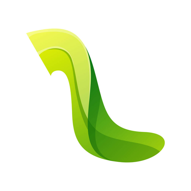 colorful letter L gradient logo design - Vektör, Görsel