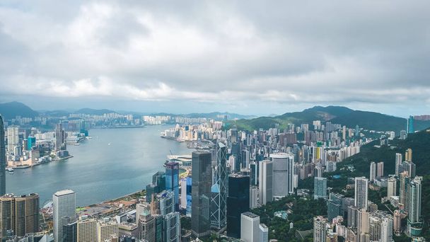 Bezirk im zentralen Teil der Insel Hongkong, 4. Juli 2023 - Foto, Bild