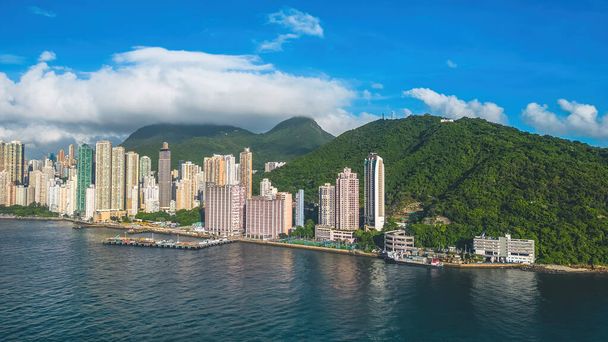 Kennedy Town znajduje się po zachodniej stronie wyspy HK, 4 lipca 2023 - Zdjęcie, obraz