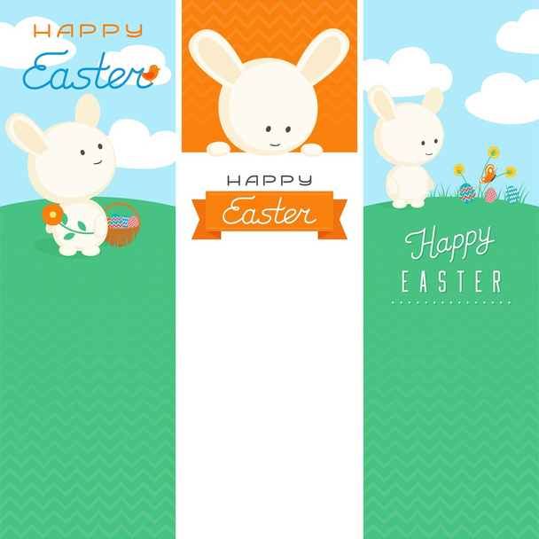 Happy Easter Banner Templates. - Vector, afbeelding