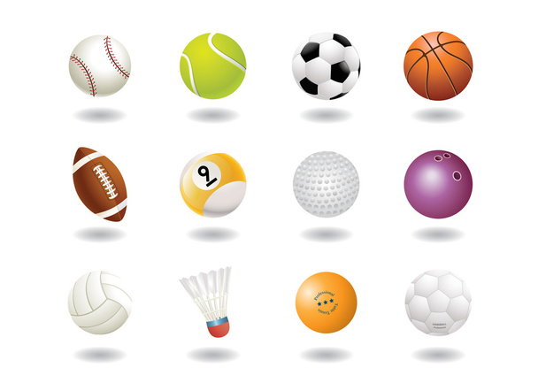 sportovní míče ikona - Vektor, obrázek
