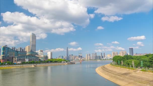 Wuhan Summer City Landmark et Sky Line paysage time-lapse photographie - Séquence, vidéo