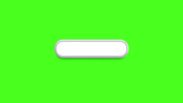 Vidéo animée par écran vert de barre de recherche arrondie blanche, zone de texte de ligne vierge simple pour la recherche Web - Séquence, vidéo