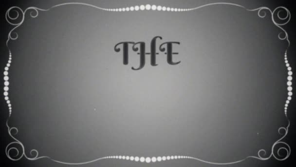 Retro text animation - The End. Recreated frame from a silent film era with text in the header - The End. Vintage frame, damage, scratches, flickering, and retro effect. Outro. - Footage, Video