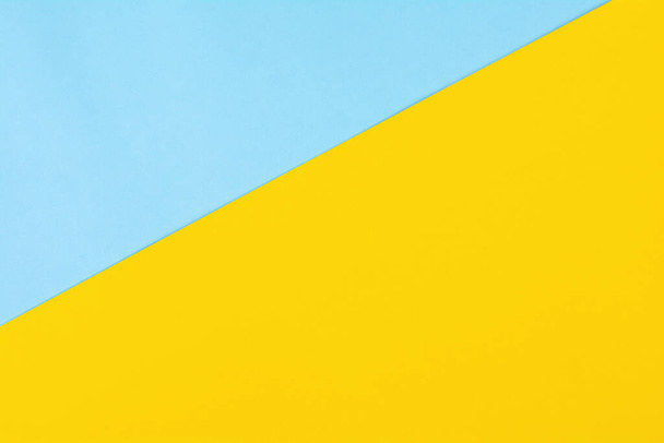 Blue and yellow colorblock paper background - Valokuva, kuva