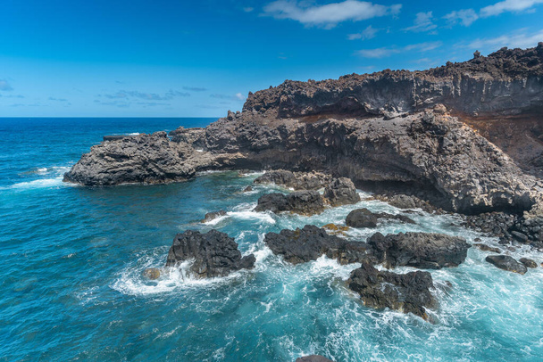 вулканічний пейзаж в Ла-Дехесі. Острів Ель-Ієроніро. Санта Крус-де-Тенеріфе. Іспанії - Фото, зображення
