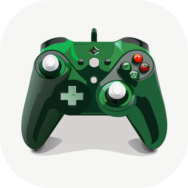 game controller , Natural colors, minimalist, Video gamepad flat icon for apps and websites,  Joystick Vector. - Вектор, зображення