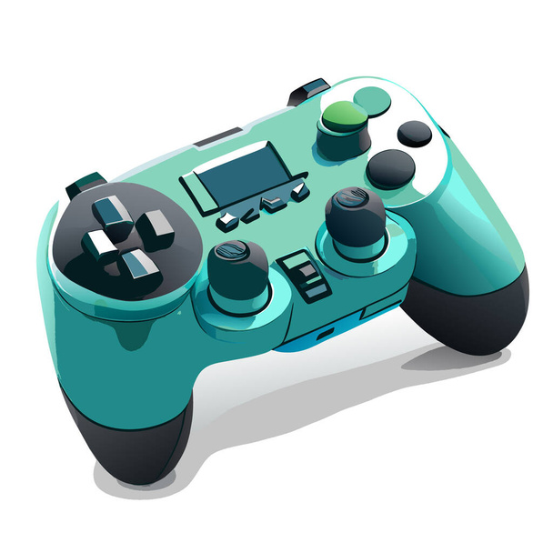 game controller , Natural colors, minimalist, Video gamepad flat icon for apps and websites,  Joystick Vector. - Vektor, obrázek