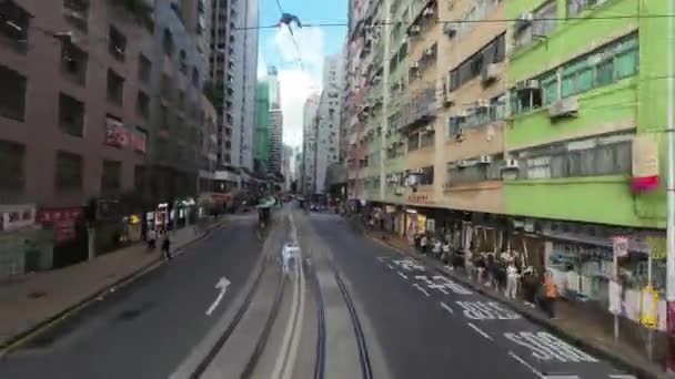 widok na tramwaj Sai Wan, Hong Kong 4 lipca 2023 - Materiał filmowy, wideo