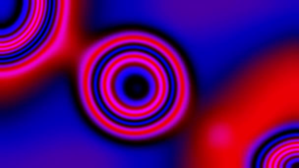 Zebrafy piros és kék mix kör minta. 2D számítógép renderelő mozgás grafika - Felvétel, videó